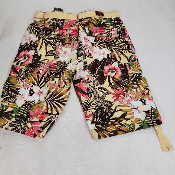 Another Hype Piece Shorts Sz 38 Mens AHP Hawaiian Colorful Floral Bermudas Y2k - Picture 16 of 16